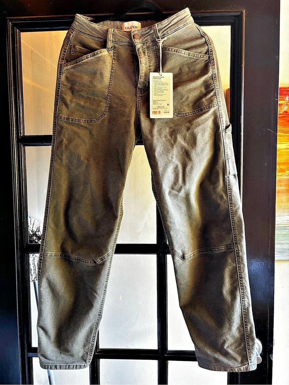 DUER Stretch Canvas Utility Pant Utility Pants Black Waist 27 NWT